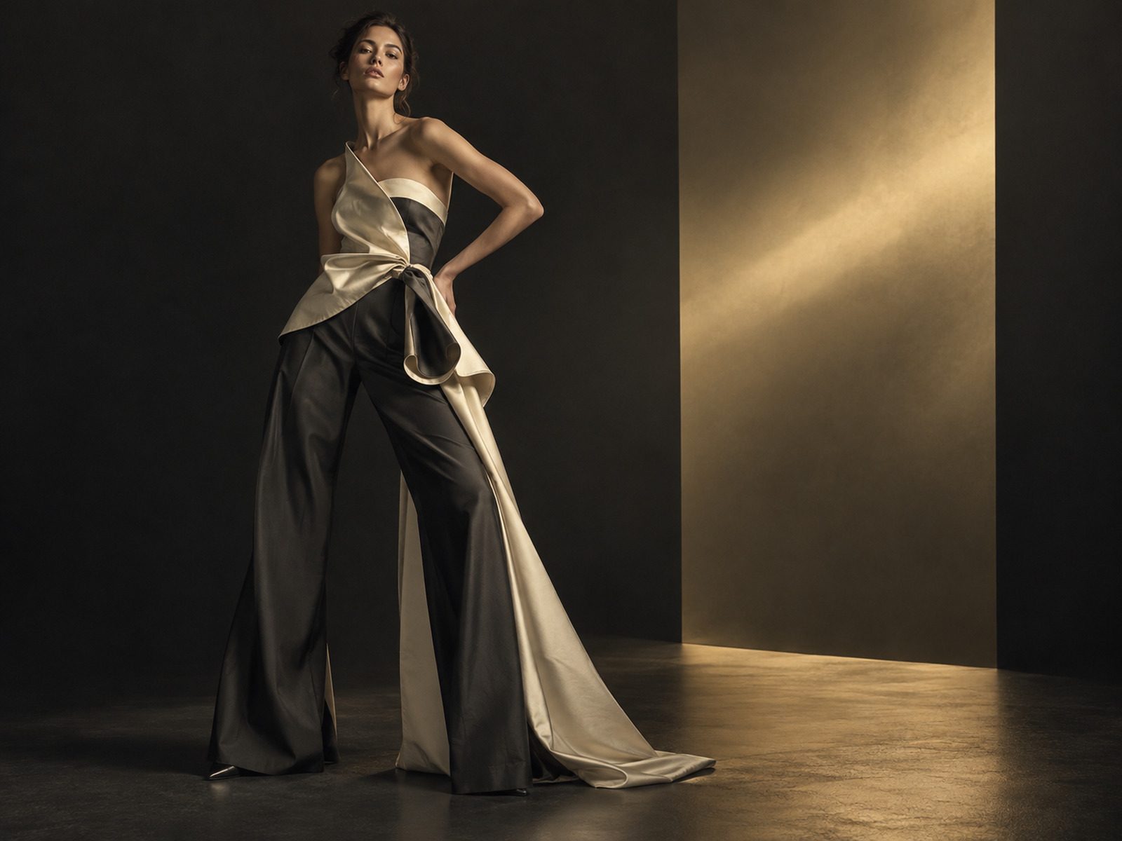 Editoryal moda pozu veren model