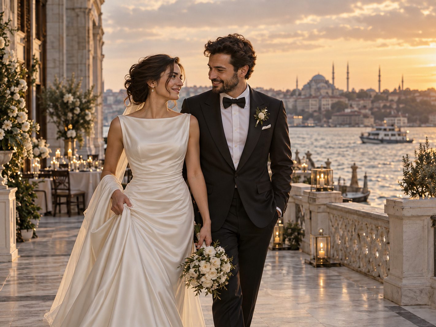 Düğünde dans eden çift